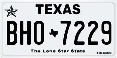 TX license plate BHO7229