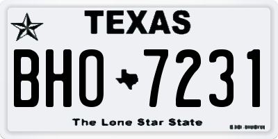 TX license plate BHO7231
