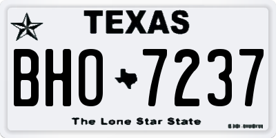 TX license plate BHO7237
