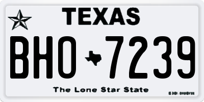TX license plate BHO7239