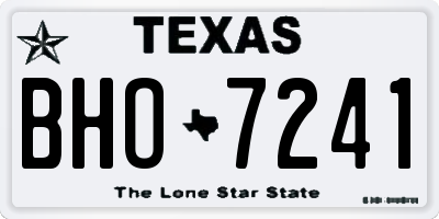 TX license plate BHO7241