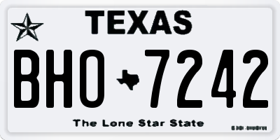 TX license plate BHO7242