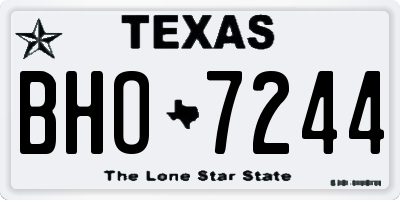 TX license plate BHO7244
