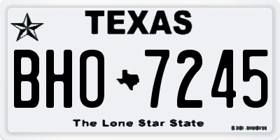 TX license plate BHO7245