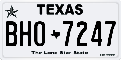 TX license plate BHO7247
