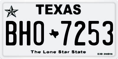 TX license plate BHO7253