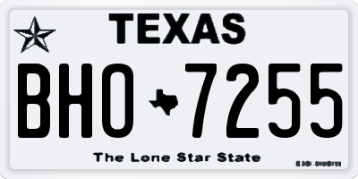 TX license plate BHO7255