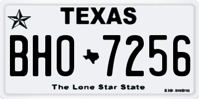 TX license plate BHO7256