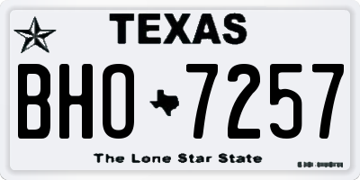 TX license plate BHO7257