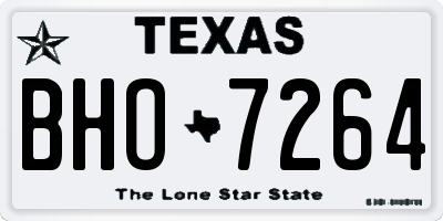 TX license plate BHO7264