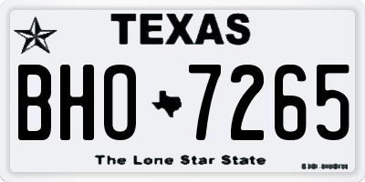 TX license plate BHO7265