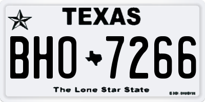 TX license plate BHO7266