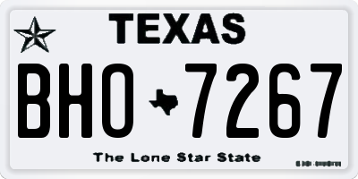 TX license plate BHO7267