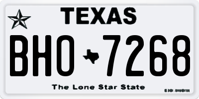 TX license plate BHO7268