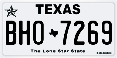 TX license plate BHO7269