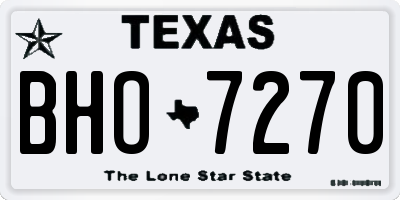 TX license plate BHO7270
