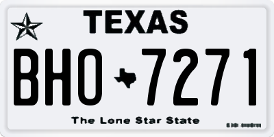 TX license plate BHO7271