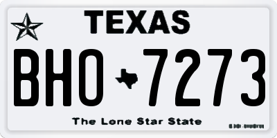 TX license plate BHO7273