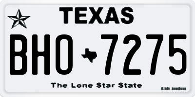 TX license plate BHO7275