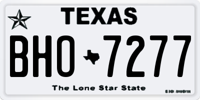 TX license plate BHO7277