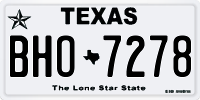 TX license plate BHO7278