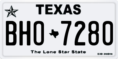 TX license plate BHO7280