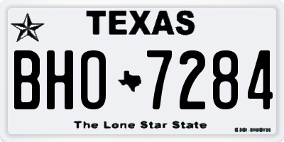 TX license plate BHO7284