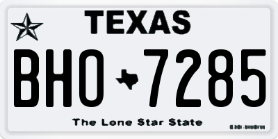 TX license plate BHO7285