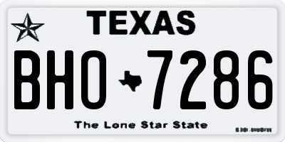 TX license plate BHO7286