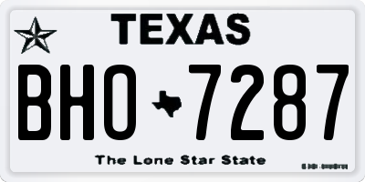 TX license plate BHO7287