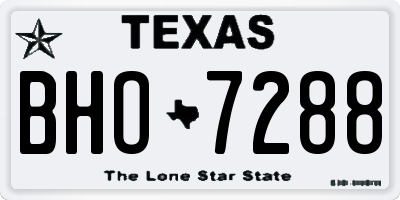TX license plate BHO7288