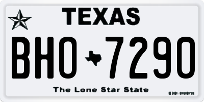 TX license plate BHO7290