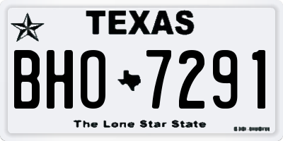 TX license plate BHO7291