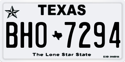 TX license plate BHO7294