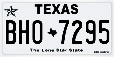 TX license plate BHO7295