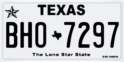 TX license plate BHO7297