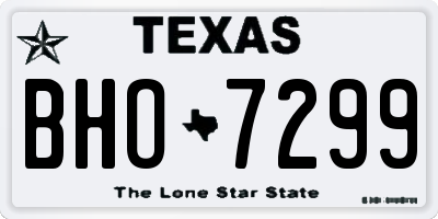 TX license plate BHO7299