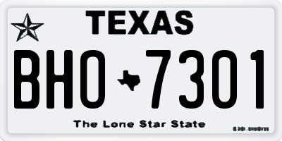 TX license plate BHO7301