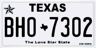 TX license plate BHO7302