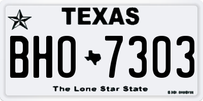 TX license plate BHO7303