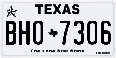 TX license plate BHO7306