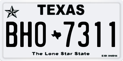 TX license plate BHO7311