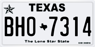 TX license plate BHO7314