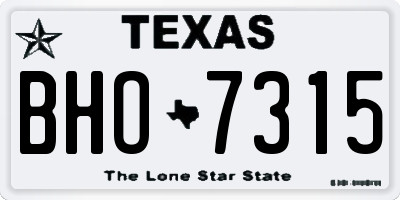 TX license plate BHO7315