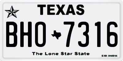 TX license plate BHO7316