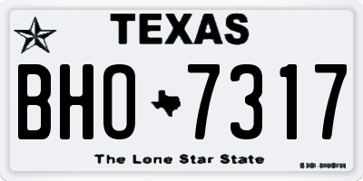 TX license plate BHO7317