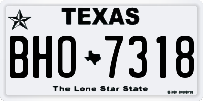 TX license plate BHO7318