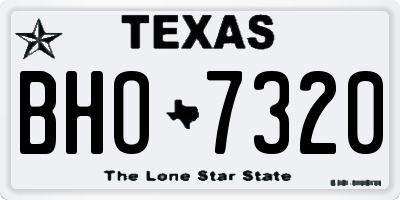 TX license plate BHO7320