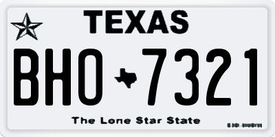 TX license plate BHO7321