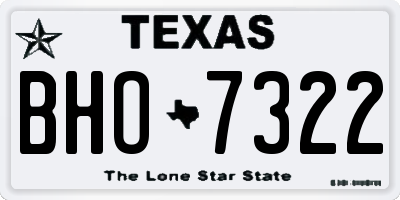 TX license plate BHO7322